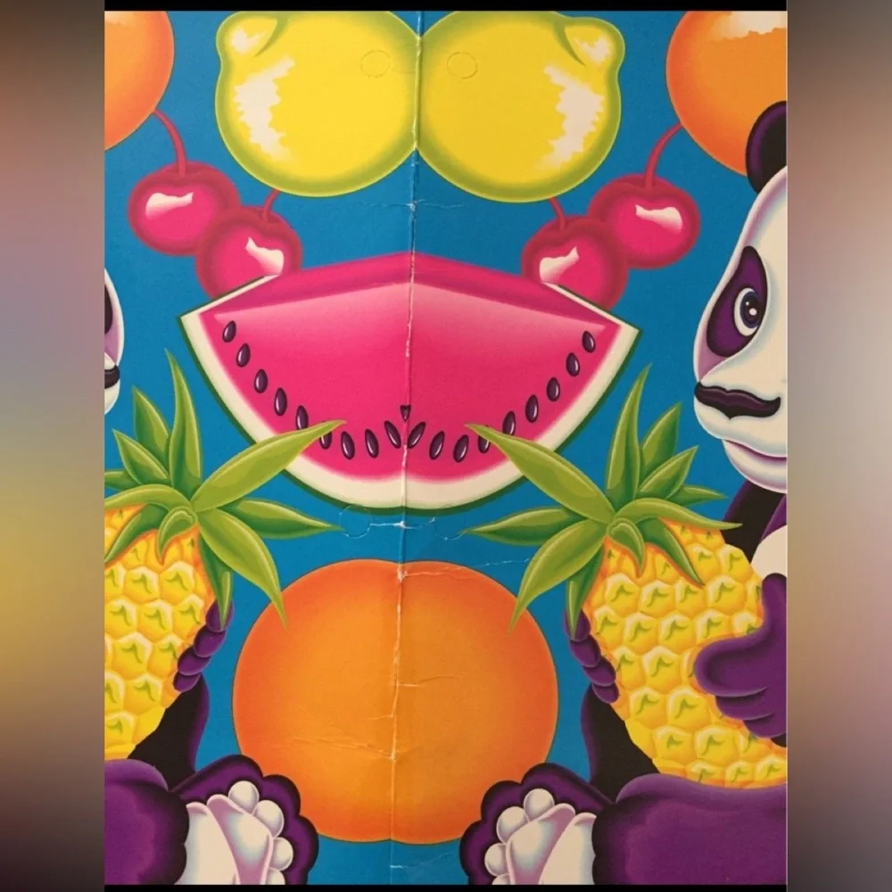 Lisa Frank Panda Fruit Folder